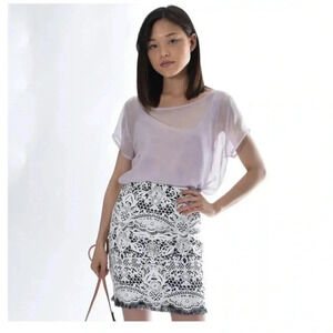 MAJE Jupe Courte Contre skirt size 36 NWT